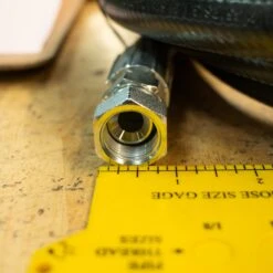 1/2” NG/LP Hose Male Pipe Thread To Female Flare - CSA Approved -BBQ Equipment 1 2HoseMeasurement 2