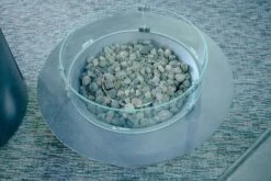 1867 - 23.5" Diameter Round Glass Wind Guard -BBQ Equipment 1867RoundWindGuardonCupFireTable