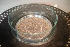 1867 - 23.5" Diameter Round Glass Wind Guard -BBQ Equipment 1867RoundWindGuardonNapoleonKensington