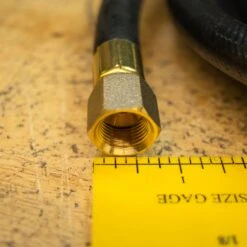 3/8” NG/LP Hose Male Pipe Thread To Female Flare - CSA Approved -BBQ Equipment 3 8HoseMeasurement 2
