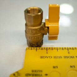 3/8" Double Female Threaded Natural Gas Shutoff Valve - CSA Approved -BBQ Equipment 38DoubleFemaleThreadedShutoffValve CSAApproved