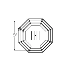 Iron Embers 3' Cottager Octagon Fire Pit -BBQ Equipment 3 cottager