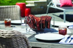 Napoleon Meat Lover's Starter Kit 9 Napoleon Meat Lover's Starter Kit -BBQ Equipment 90001 meat starter kit rib rack in use