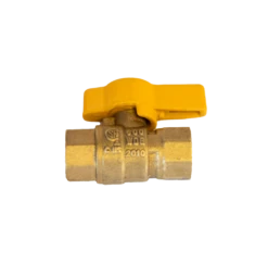3/8" Double Female Threaded Natural Gas Shutoff Valve - CSA Approved -BBQ Equipment BV5221C 3 8thinchF FThreadShutOffValve 3