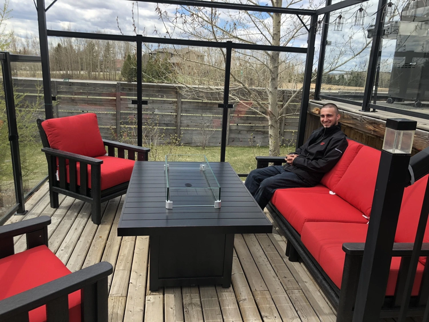 Napoleon PATIOFLAME 36" X 14.5" Rectangular Glass Wind Guard 7 Napoleon PATIOFLAME 36" X 14.5" Rectangular Glass Wind Guard - Image 5