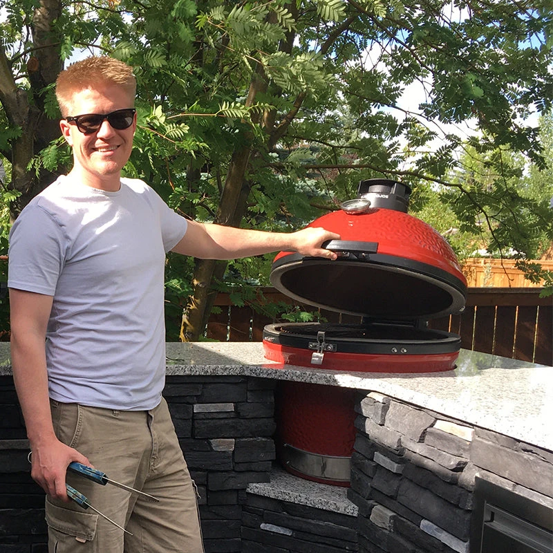 Kamado Joe Classic Joe II Stand Alone Red 4 Kamado Joe Classic Joe II Stand Alone Red - Image 2