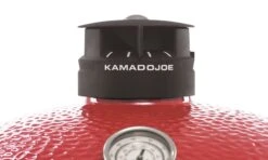 Kamado Joe Classic Joe II With Cart And Heat Deflector - Red 18" Ceramic Charcoal Grill -BBQ Equipment KJO Kontrol Tower Top Vent 1