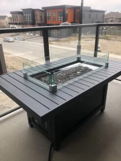 Napoleon PATIOFLAME® 33.5" X 18" Rectangular Glass Wind Guard -BBQ Equipment NapoleonPatioFlameHamptonRectangularfiretableHAMP1GY 7 4d7aa94e f23f 4ccc 9e59 e8a4f488f35a