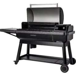 Traeger Ironwood XL Pellet Grill - NEW 2023 -BBQ Equipment TFB93RLG Ironwood XL 3 4 Angle 1 Lid open