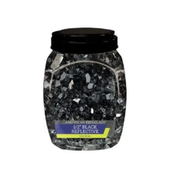 American Fireglass Replacement Firepit Glass -BBQ Equipment blackreflectivejar