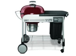Weber Performer Deluxe Charcoal Grill -BBQ Equipment cmyk 15503001B 2015 Weber Performer Deluxe Crimson