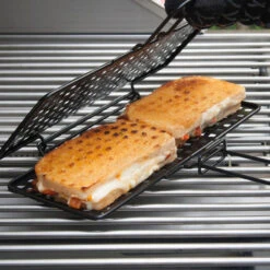Brander Non-Stick Grilled Cheese Basket 13 Brander Non-Stick Grilled Cheese Basket -BBQ Equipment non stick grilled cheese basket open 768x768