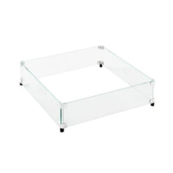 Outdoor Great Room 24" X 24" Square Glass Wind Guard